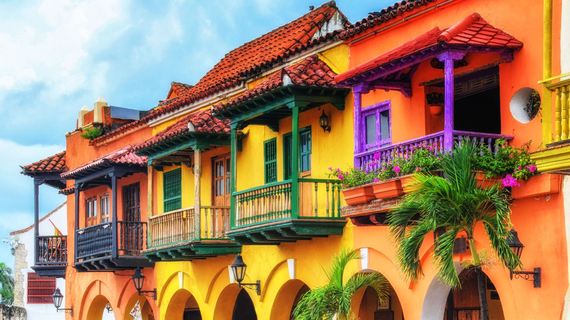 Colorful Spanish Building - Colombia