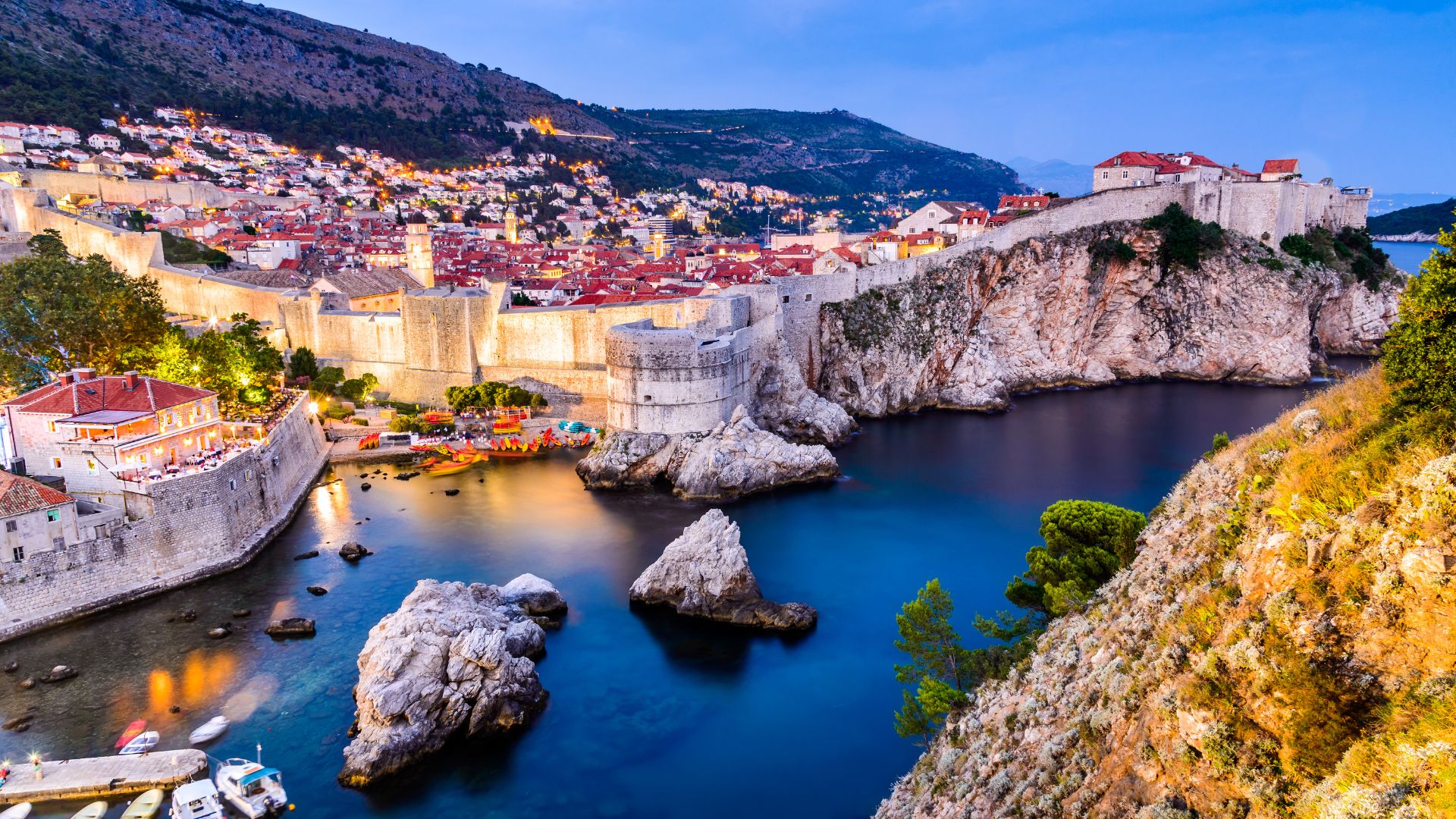 Dubrovnik Croatia - view of old town of Ragusa