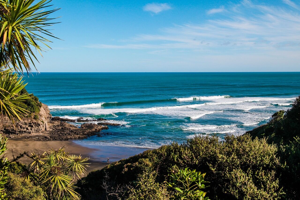 new zealand, sea, landscape, nature, mood