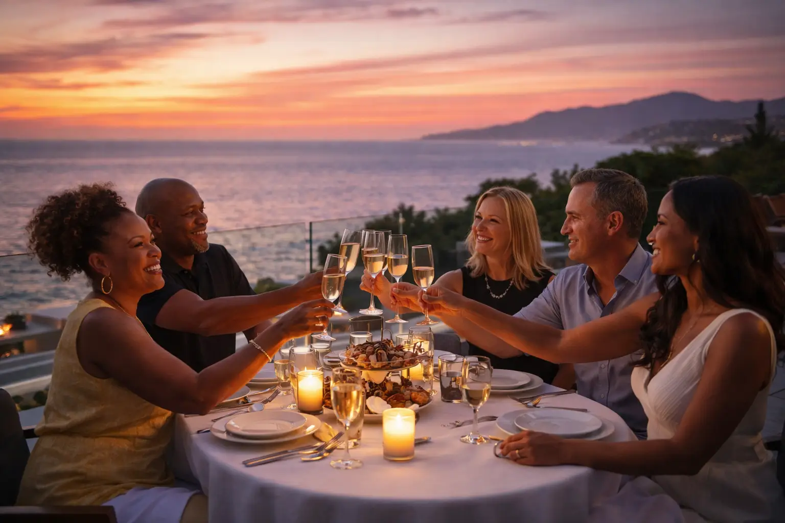 Elegant-sunset-dinner-by-the-ocean